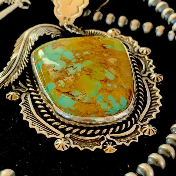 Navajo Sterling Silver Necklace Pendant Length 20 - Picture 8 of 12